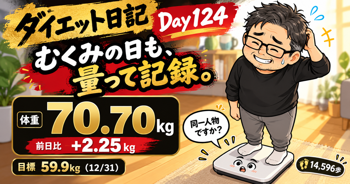 ダイエット日記Day124のサムネイル